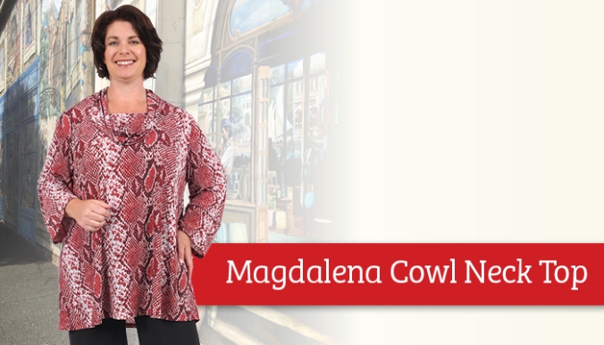 Shop Magdalena cowl neck top